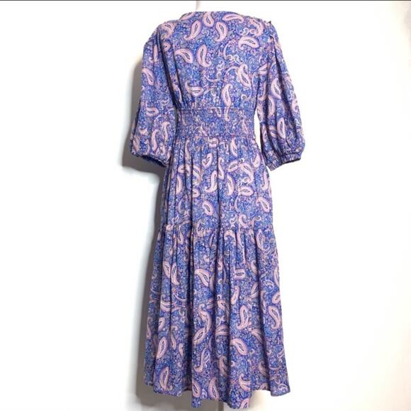 Ten Sixty Sherman paisley boho print midi dress - Picture 5 of 10
